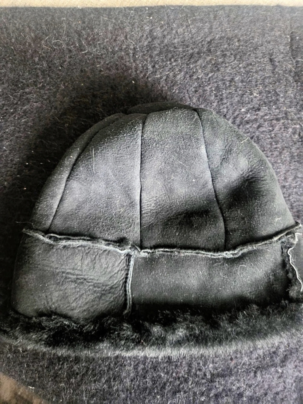 Real Sheepskin Black Hat